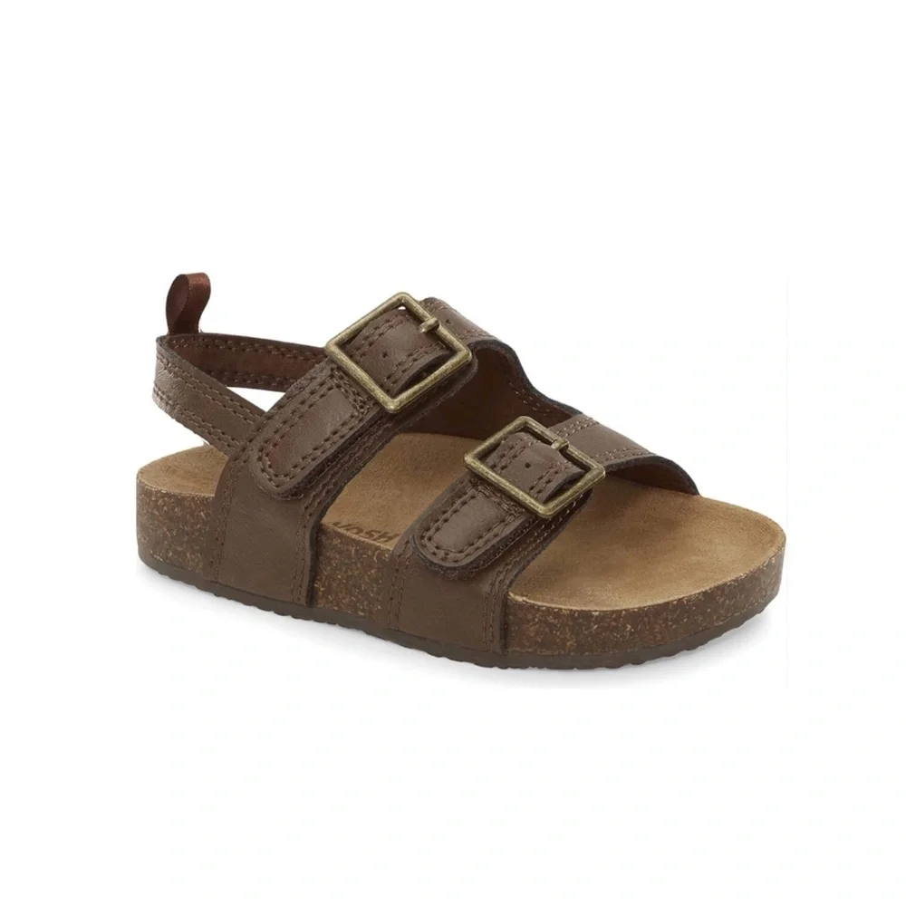 Oshkosh Brown Double Buckle Bruno Sandals Toddler Size 6